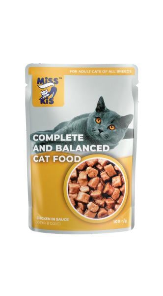 Корм для кошек влажный Miss Kis Курица в соусе 100 г (37202573) Корм для кошек влажный Miss Kis Курица в соусе 100 г (37202573)