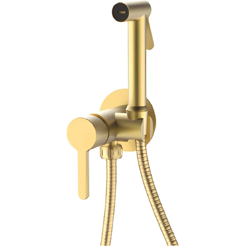 Смеситель для гигиенического душа Koer KB-23029-12 Золото матовое (KR5504)
