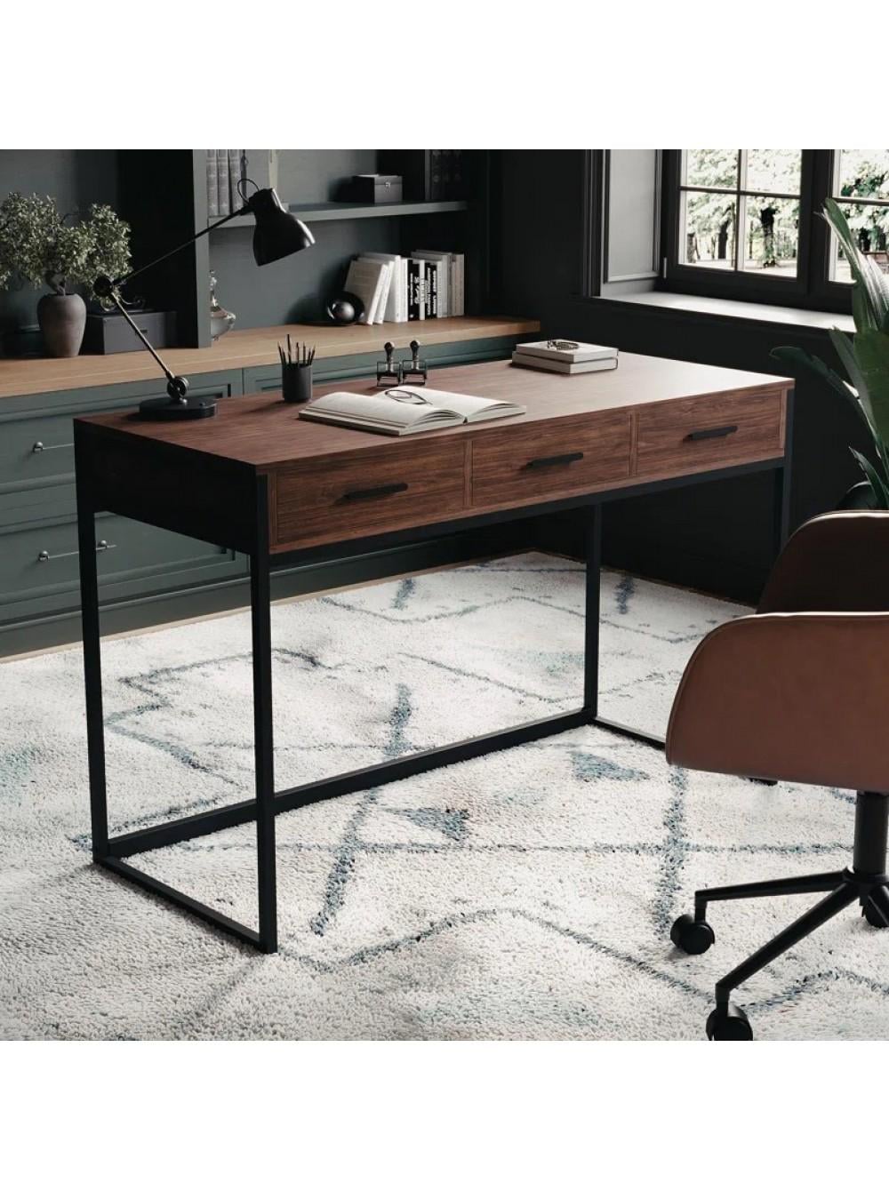 Письмовий стіл MSM з 3 ящиками Stewart Дуб Родос темний