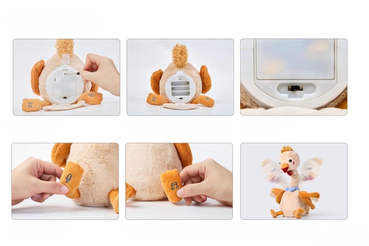 Іграшка м'яка Tumama Гуска танцююча Бежевий - фото 11