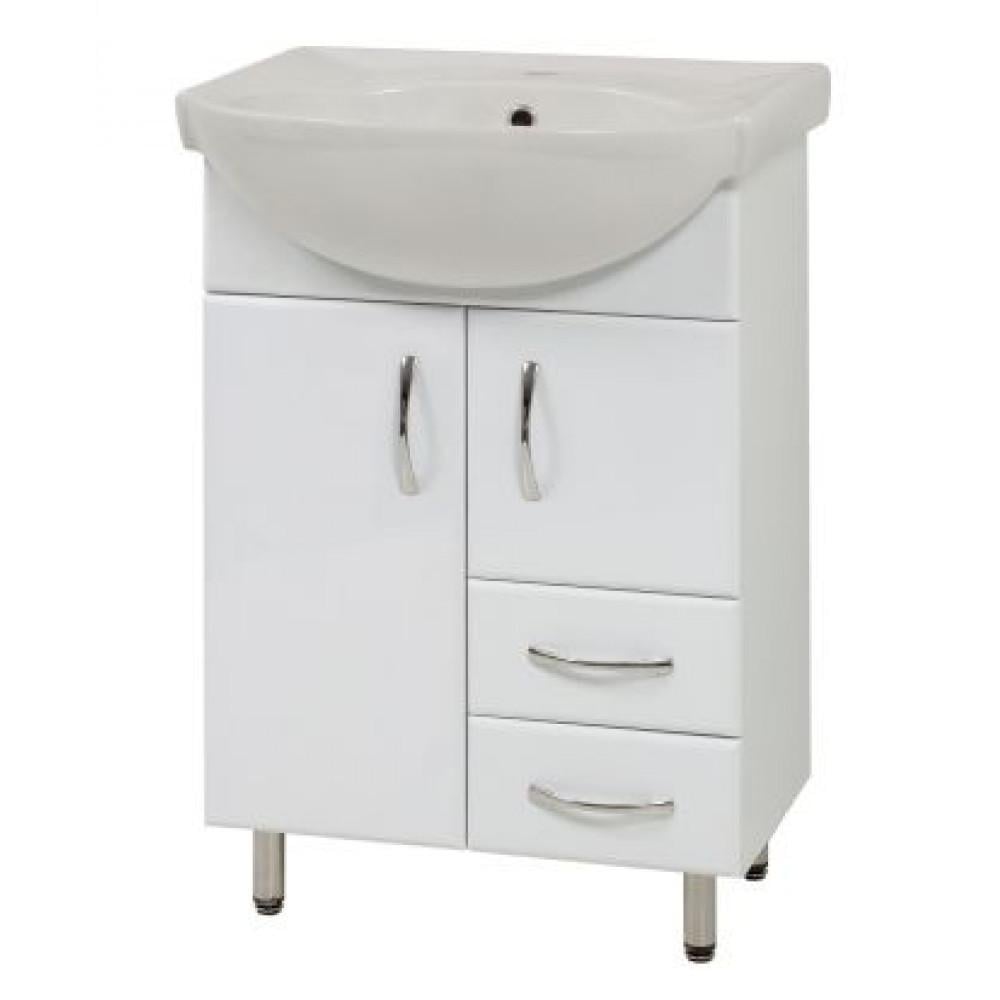 Тумба для ванной комнаты SL 56 см с умывальником Солас 56 см Белый (1853873557) Тумба для ванной комнаты SL 56 см с умывальником Солас 56 см Белый (1853873557)