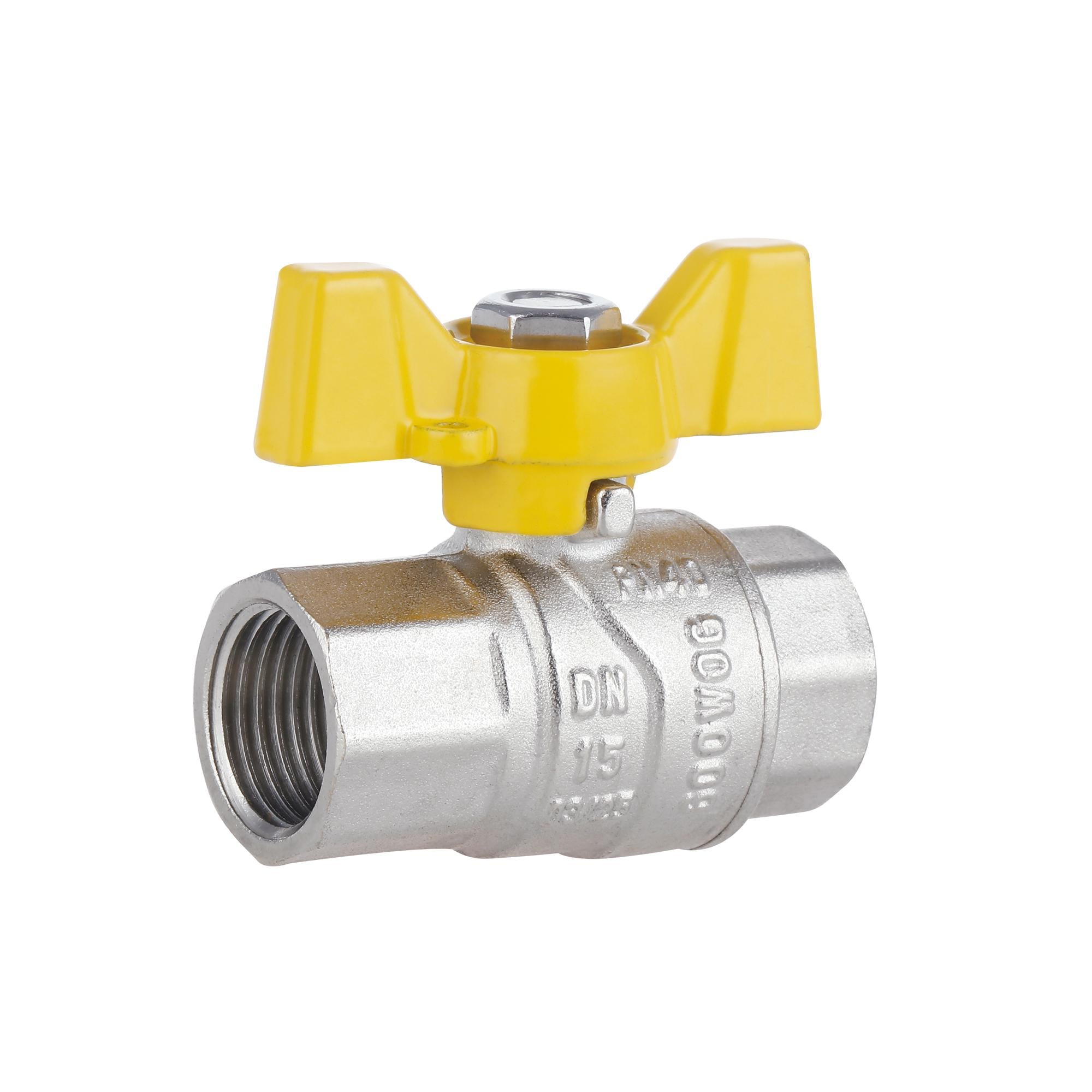 Кран шаровой Thermo Alliance Forte 1/2" ВР для газа бабочка (SF602G15)