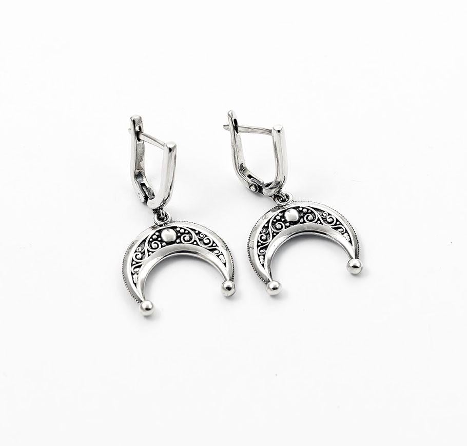 Серьги с оберегом Maxi Silver 9120 Лунница (89120)