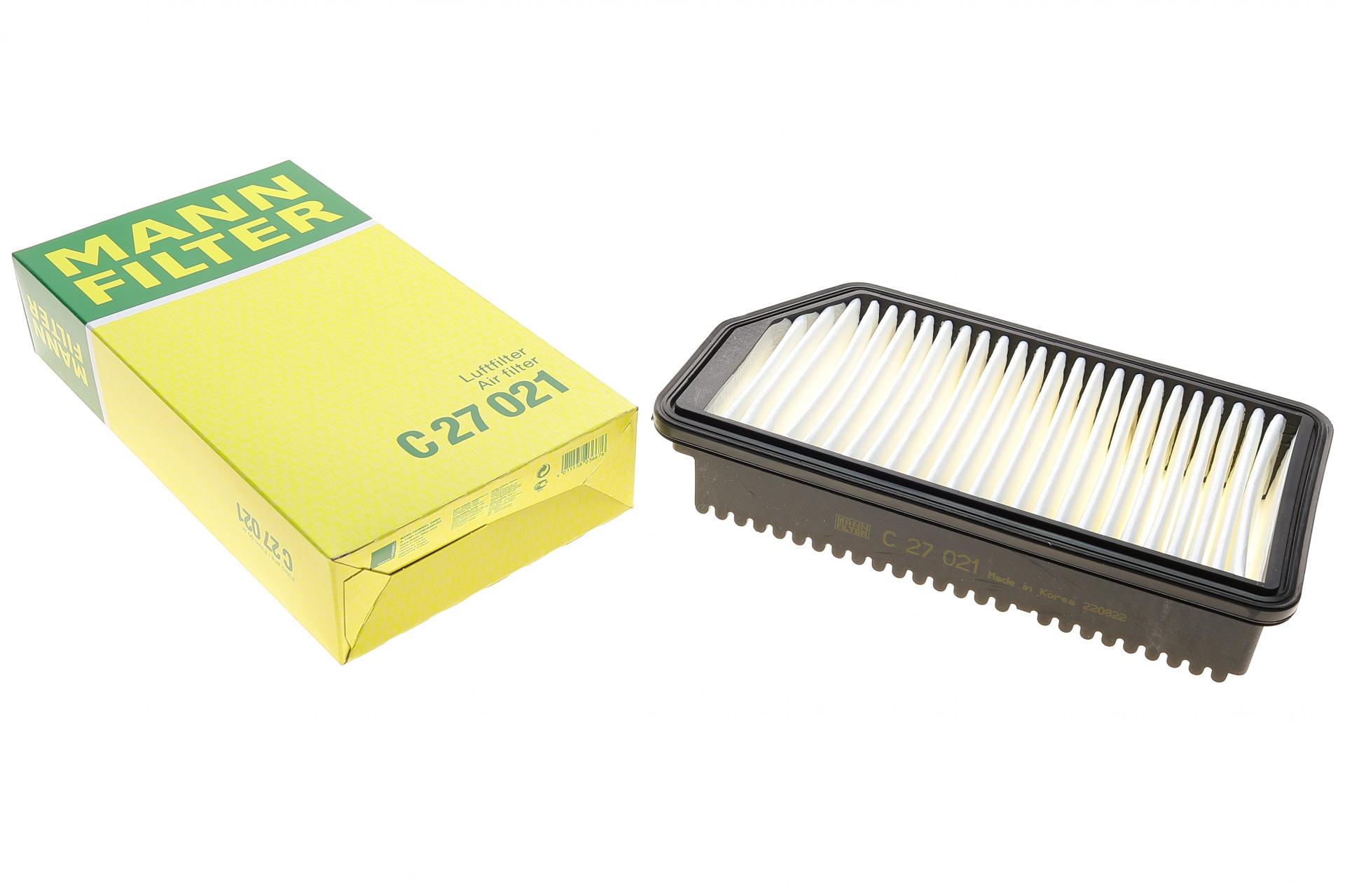 Фильтр воздушный Mann-Filter для Hyundai Elantra 1,6CRDi 11-15/i30 1,4-1,6CRDi/Kia Ceed 1,0T-GDI/1,4-1,6CRDi 12- (C 27 021)
