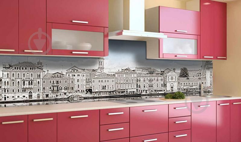 Наклейка виниловая кухонный фартук Zatarga "Серый Город" 650х2500 мм