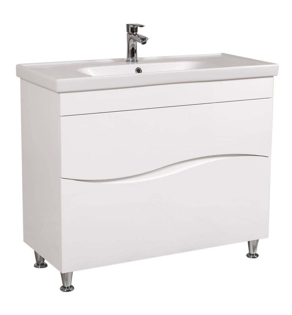 Тумба Альфа напольная c умывальником Frame 100 см Белый (1663537484) Тумба Альфа напольная c умывальником Frame 100 см Белый (1663537484)