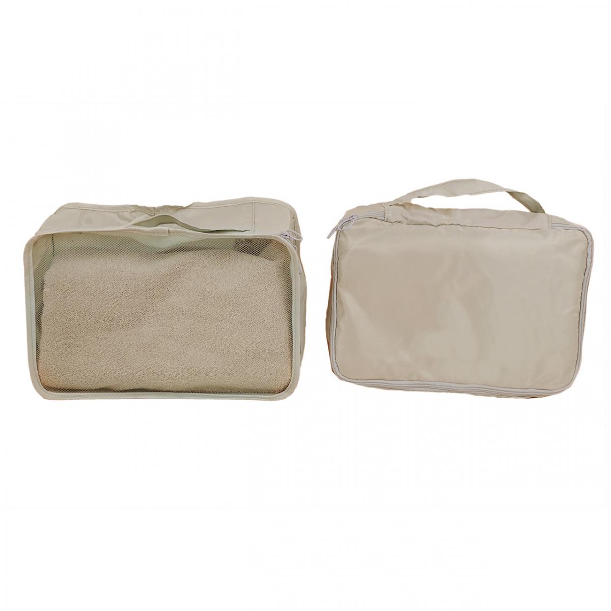Комплект органайзерів для подорожей 8в1 нейлон Бежевий (КДО-40-46) - фото 2 Комплект органайзерів для подорожей 8в1 нейлон Бежевий (КДО-40-46) - фото 2