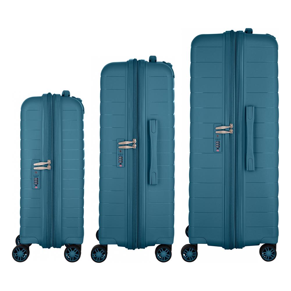 Набір валіз дорожніх 2E Aero поліпропілен замок TSA з 4 колесами S/M/L Синій (2E-SPP-AERO-SET3-TB) - фото 4 Набір валіз дорожніх 2E Aero поліпропілен замок TSA з 4 колесами S/M/L Синій (2E-SPP-AERO-SET3-TB) - фото 4