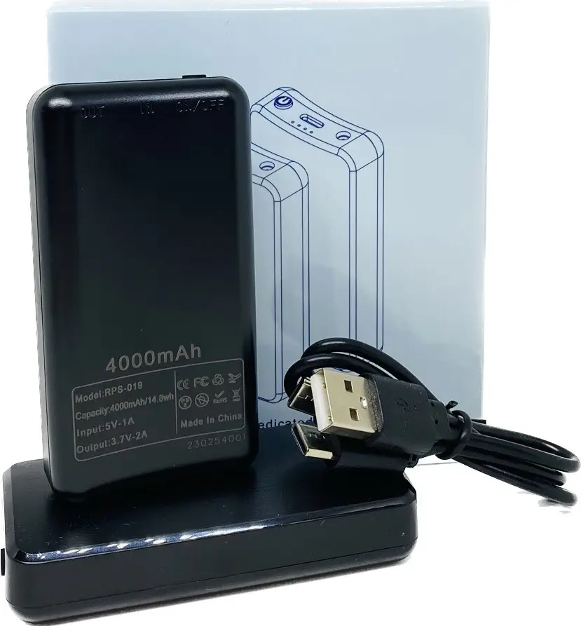 Повербанк для носков с подогревом 4000 mAh 3,7V 2A USB Черный