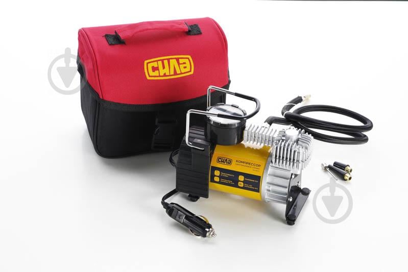 Автомобільний компресор СИЛА однопоршневий 37л/хв; 10Атм; 15А автостоп (050537)