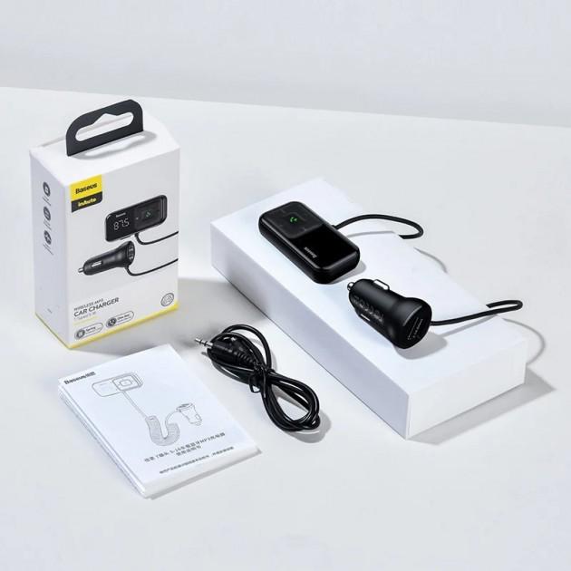 Модулятор ФМ BASEUS Wireless MP3 Car Charger T typed S-16 - фото 6