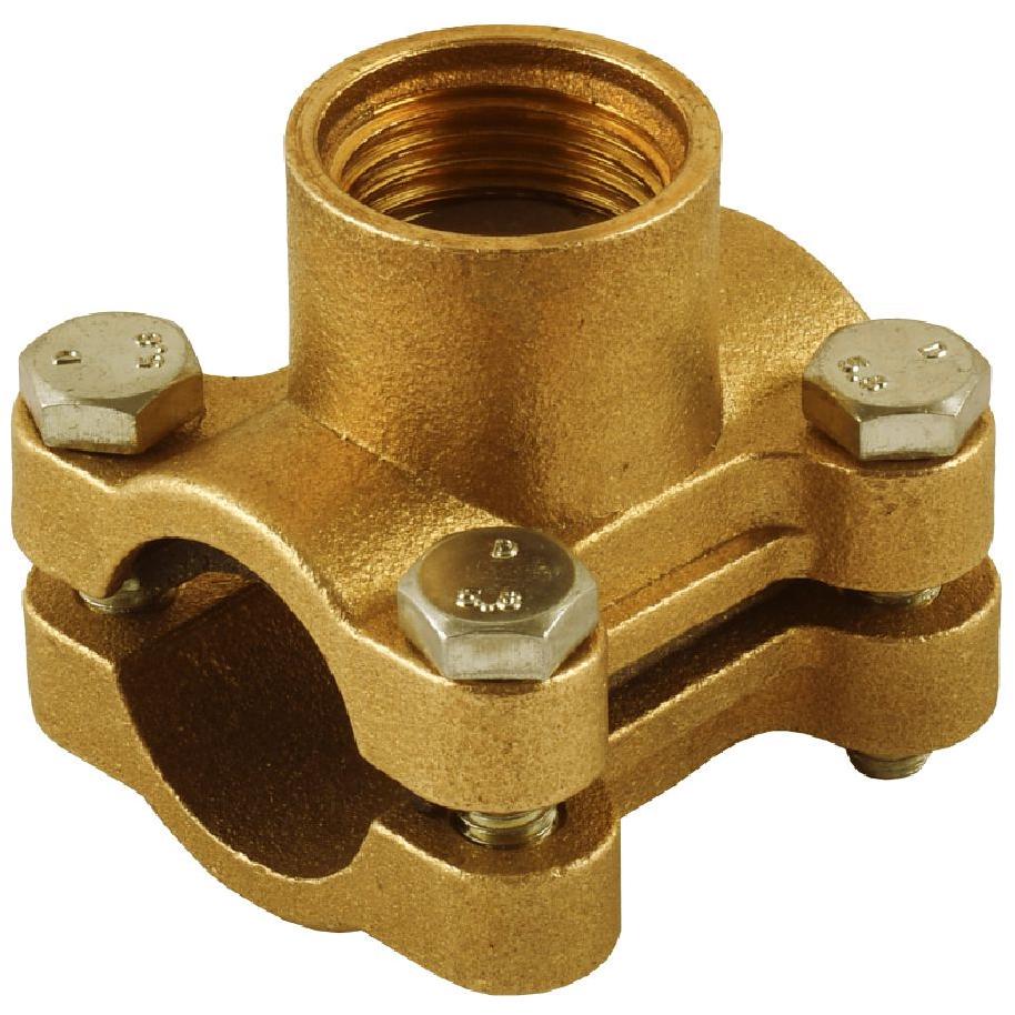 Врезка в трубу Б3802А 3/4″ Ø 27 мм х 1/2″В латунне усиленное (000025448)
