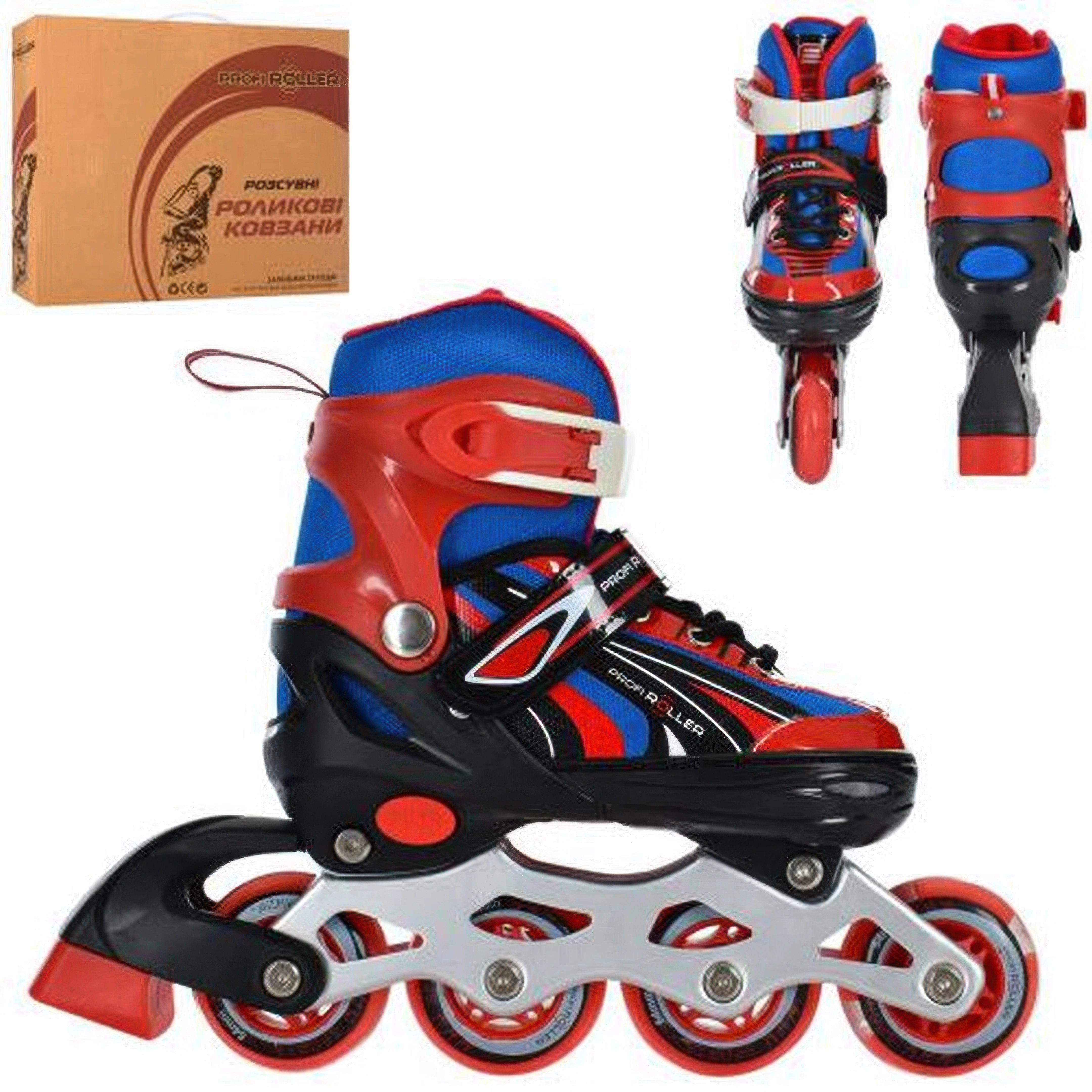 Ролики раздвижные детские Profi 31-34 см Синий (AP-122-R-15) - фото 4 Ролики раздвижные детские Profi 31-34 см Синий (AP-122-R-15) - фото 4