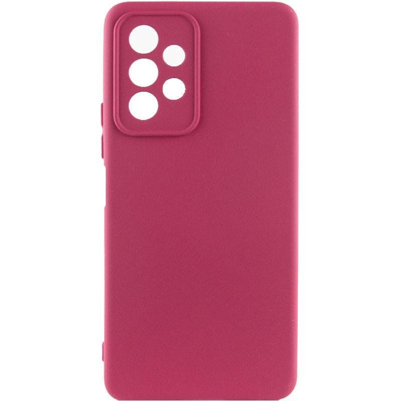 Противоударный чехол TPU GETMAN Liquid Silk Full Camera для Samsung Galaxy A13 4G Бордовый / Marsala