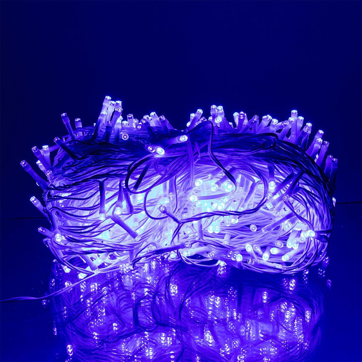 Гірлянда Різдвяна фея вулична 50 м 500 LED білий дріт Синій (CF500L50MWBL)