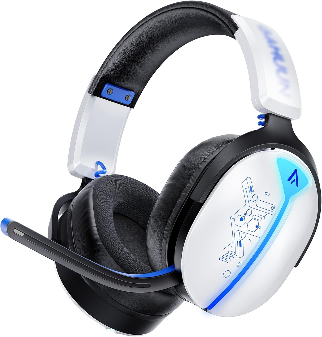 Беспроводная игровая гарнитура PS5 для ПК PS5 PS4 Switch 2,4 ГГц Bluetooth 5.3 аккумулятором 40 часов/RGB-подсветка (2979641435)