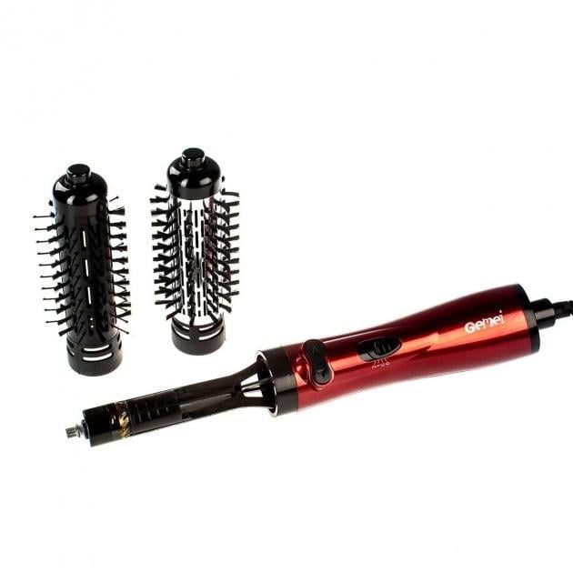 Фен-щітка для укладання волосся Gemei GM-4829 3в1 800 Вт 2 температурні режими Червоний - фото 4 Фен-щітка для укладання волосся Gemei GM-4829 3в1 800 Вт 2 температурні режими Червоний - фото 4