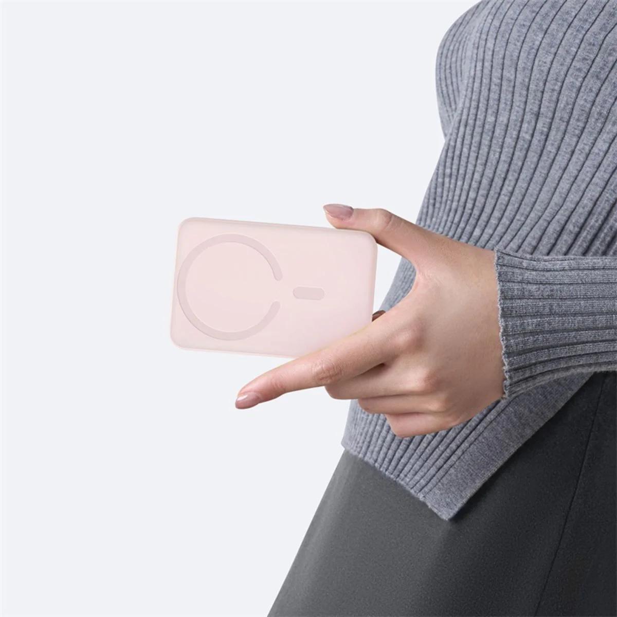 Повербанк BASEUS 10000 mAh 22.5 Вт з Magsafe зарядкою для iPhone Рожевий (29661506) - фото 5