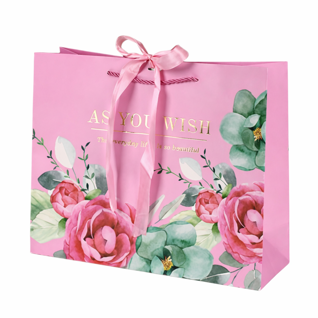 Подарочный пакет Best wishes R98511-M 26х32х12 см Розовый (34964895)