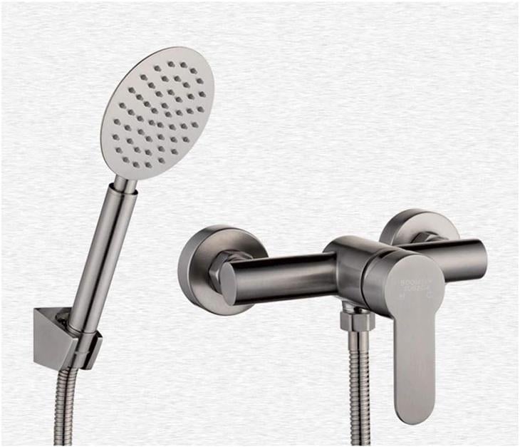 Смеситель для душа Aqua Compact из нержавеющей стали с шлангом и лейкой (SUS304_1025)