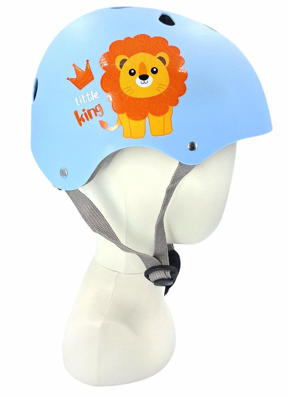 Комплект дитячий шолом та захист Yongkang GB24429-2009 S Лев р. 5-9 Блакитний (G0001885) - фото 2