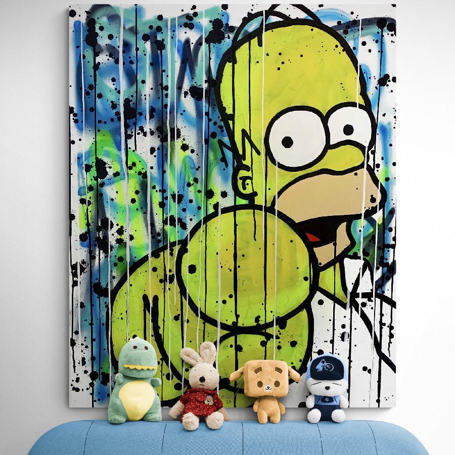 Картина на холсте Гомер Симпсон HolstPrint 60х90 см