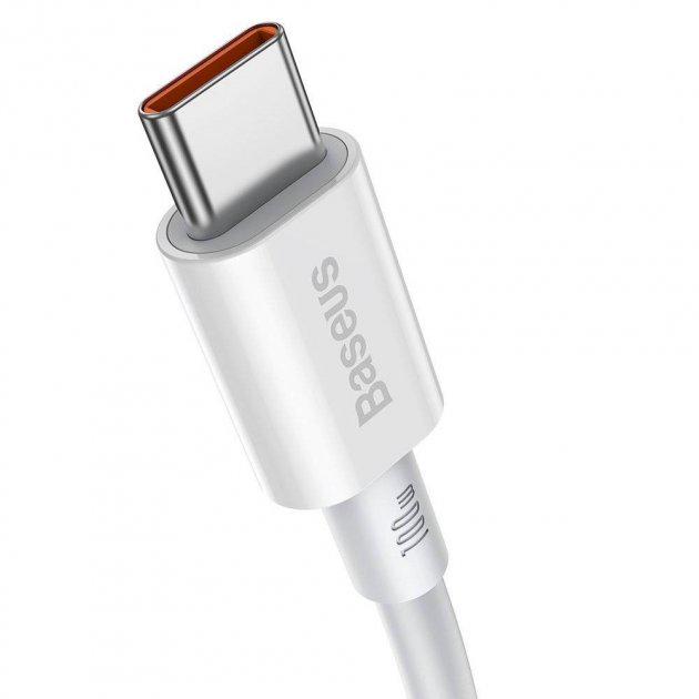 Кабель Baseus Type-C to Type-C Superior Series Fast Charging Data Cable 1 м 5A 100W CATYS-B02 White (8a554945) - фото 5