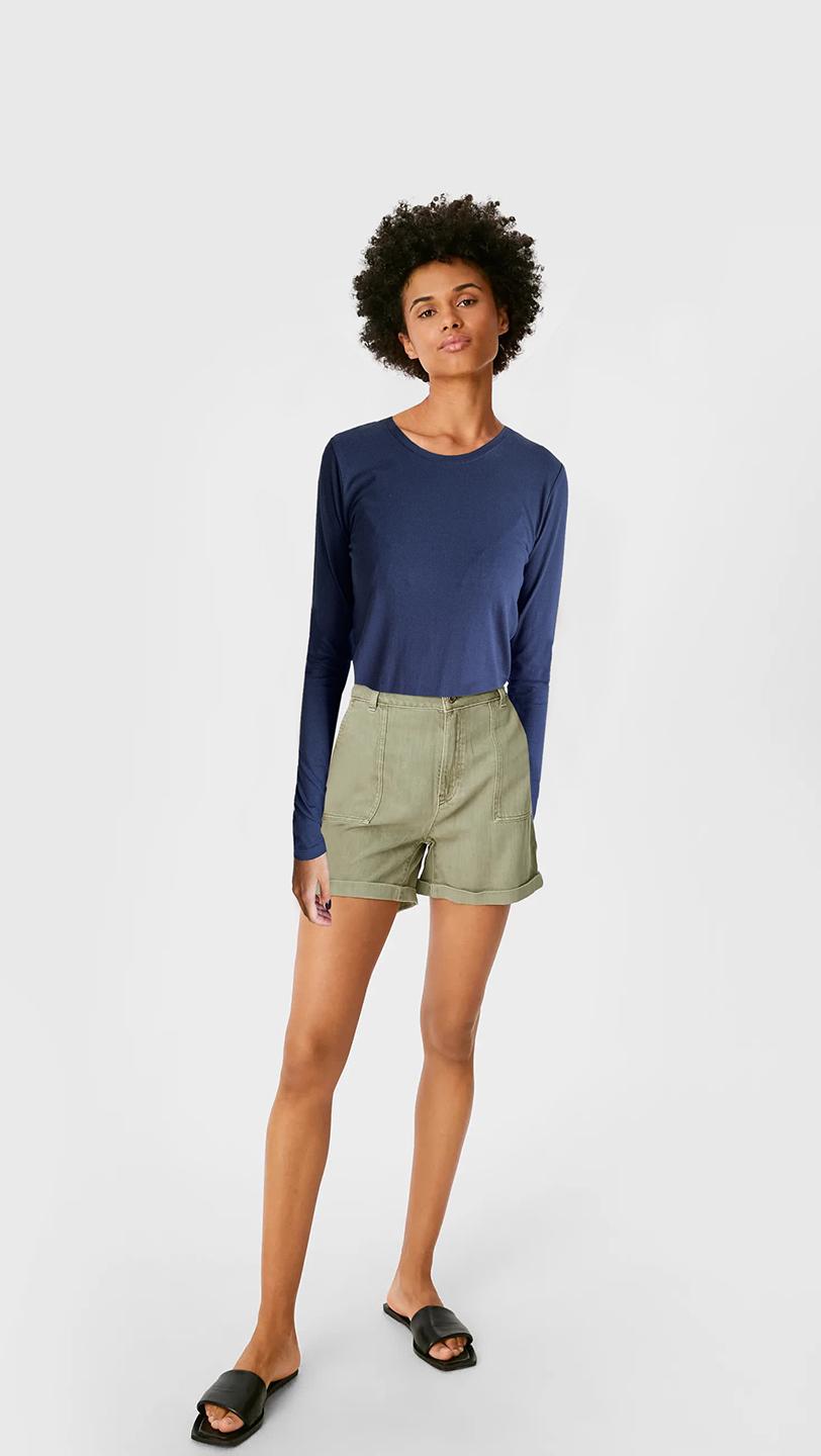 Лонгслив женский C&A XS Синий (2097459b32)