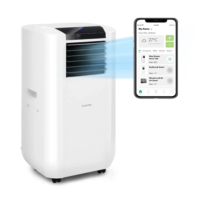 Кондиционер мобильный для дома KLARSTEIN Max Breeze Smart на колесах 15000 БТЭ/час (10035741)