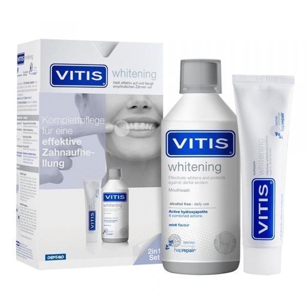 Набор Vitis Whitening зубная паста и ополаскиватель (6684)