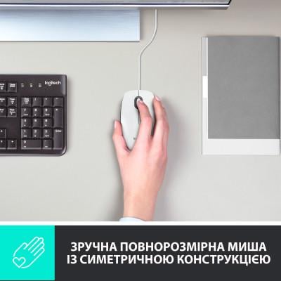 Компьютерная мышка Logitech M100 USB White (910-006764) - фото 2