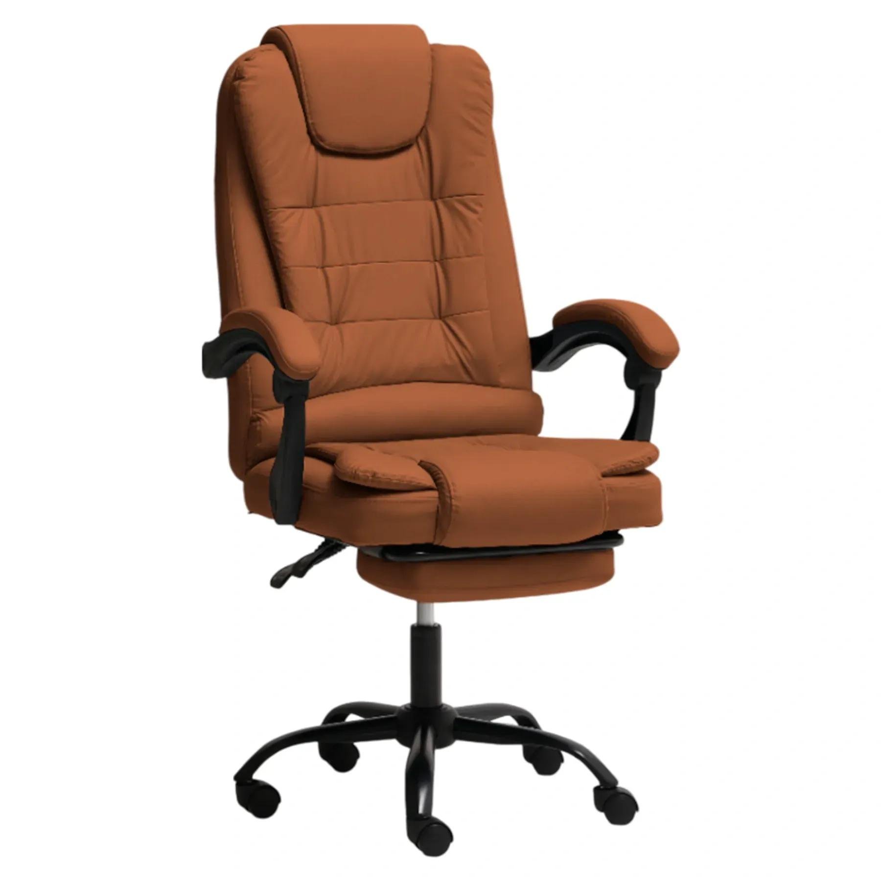 Кресло офисное из экокожи усиленное Коричневый (381927)