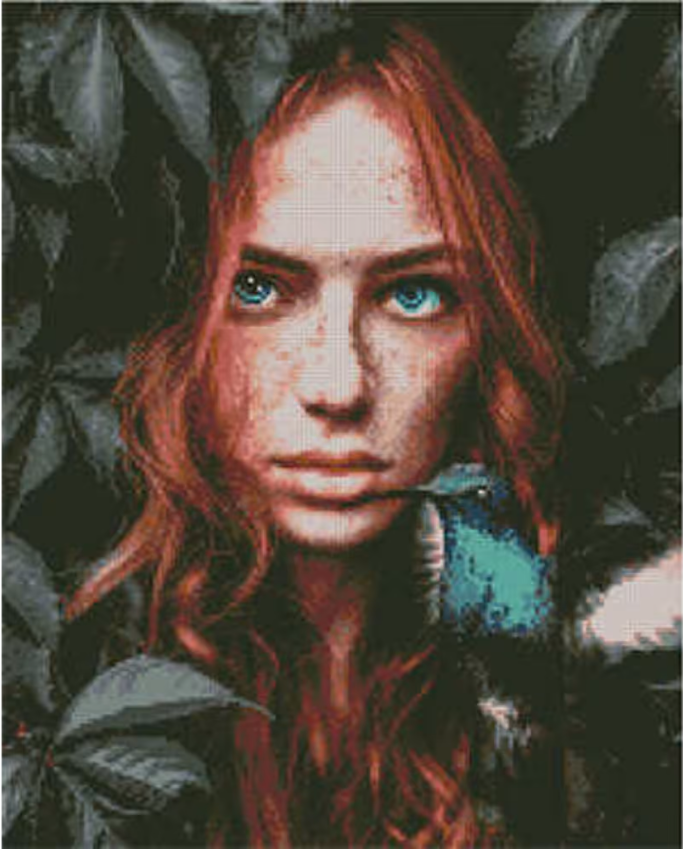 Алмазная мозаика Strateg Рыжая красавица 40х50 см (L-080)