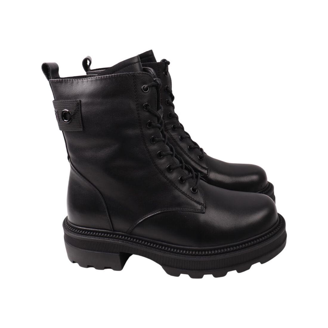 Ботинки женские Melanda из кожи р. 40 Черный (18-22ZHC)