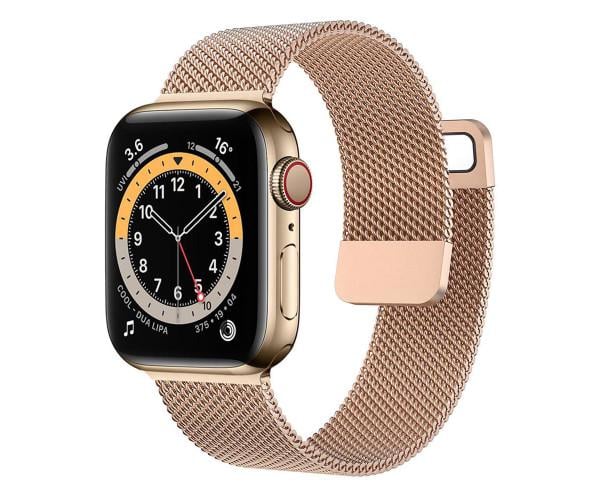 Ремешок Milanese Loop для Apple Watch 38/Apple Watch 40 мм Розово/Золотой Ремешок Milanese Loop для Apple Watch 38/Apple Watch 40 мм Розово/Золотой