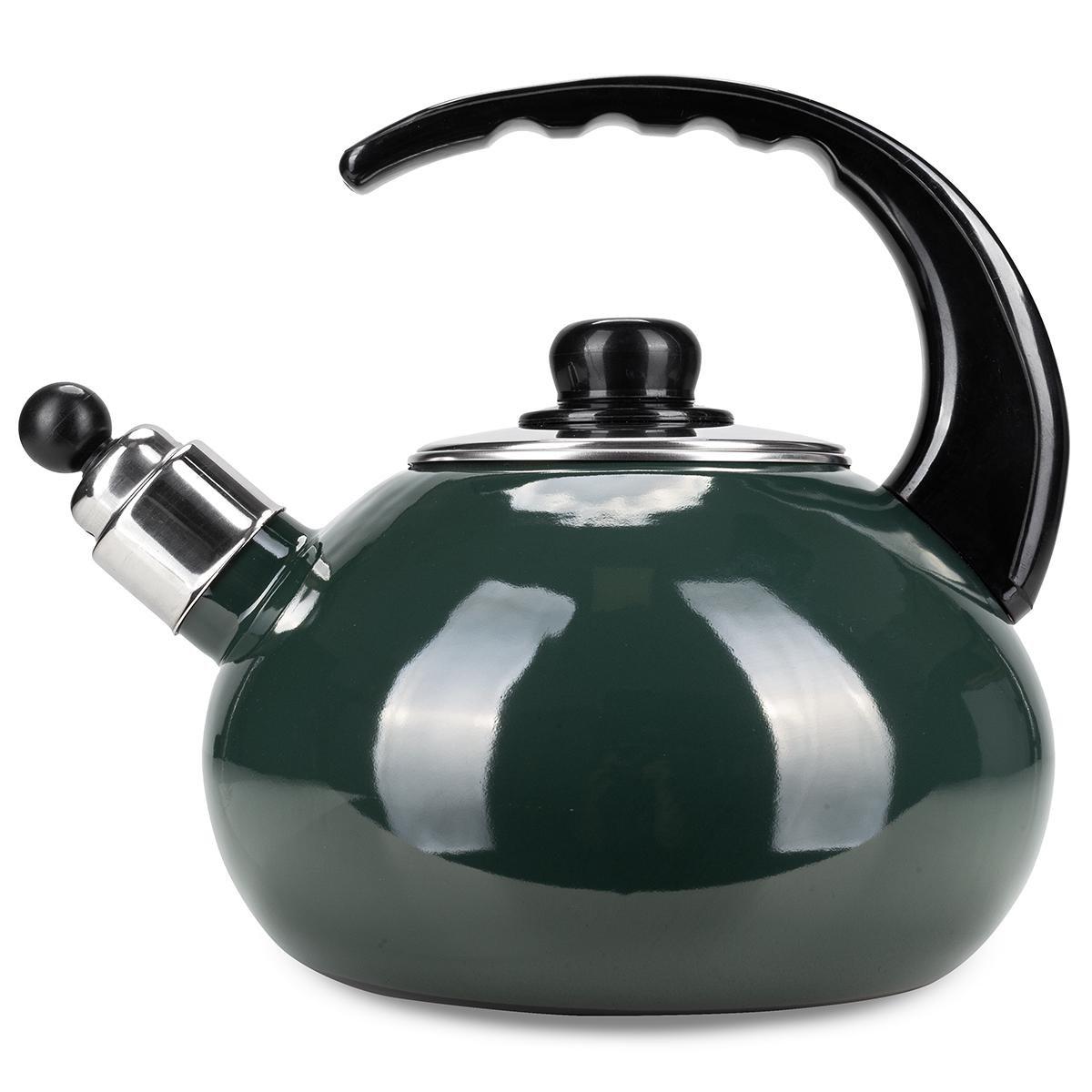 Чайник со свистком Kamille KM-1039D из эмалированной стали 2,5 л Зеленый (150-84-1039D) - фото 3 Чайник со свистком Kamille KM-1039D из эмалированной стали 2,5 л Зеленый (150-84-1039D) - фото 3