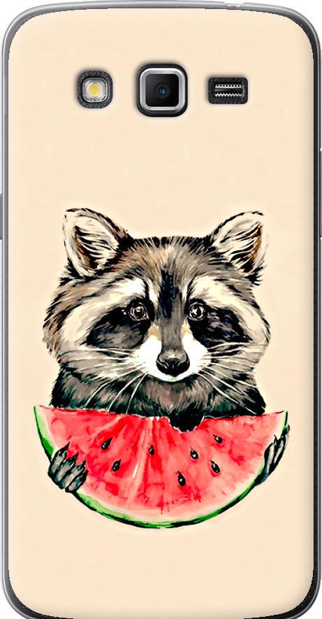 Чехол на Samsung Galaxy Grand 2 G7102 Енотик с арбузом (4605u-41-42517)