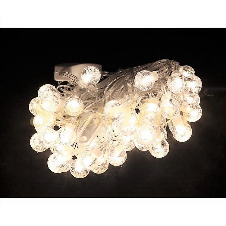 Гирлянда Plastic-40-7-WW 40 шаров с елкой Теплый Белый (41297)