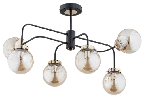 Потолочная люстра Alfa Linio Black Kula лофт (25506)