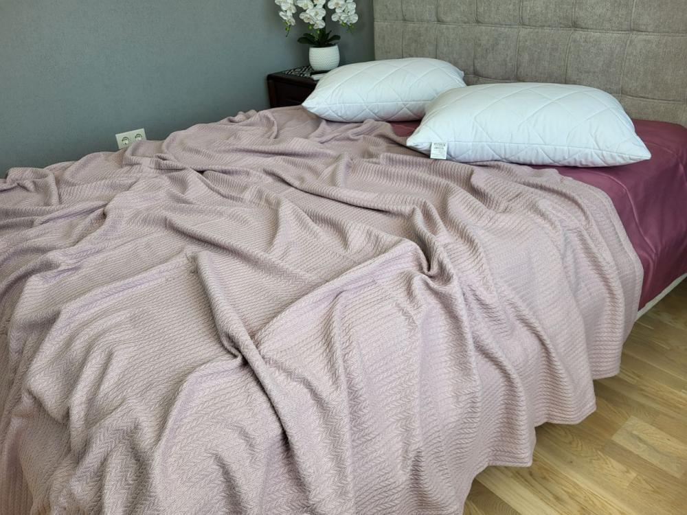 Покрывало Пике Косичка 160x220 см Чайная роза (11259) - фото 3