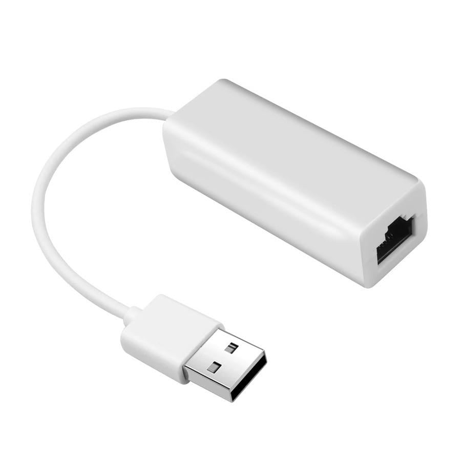 Переходник-адаптер SUNROZ кабель USB Male-RJ45 LAN Ethernet Female White (A48590)