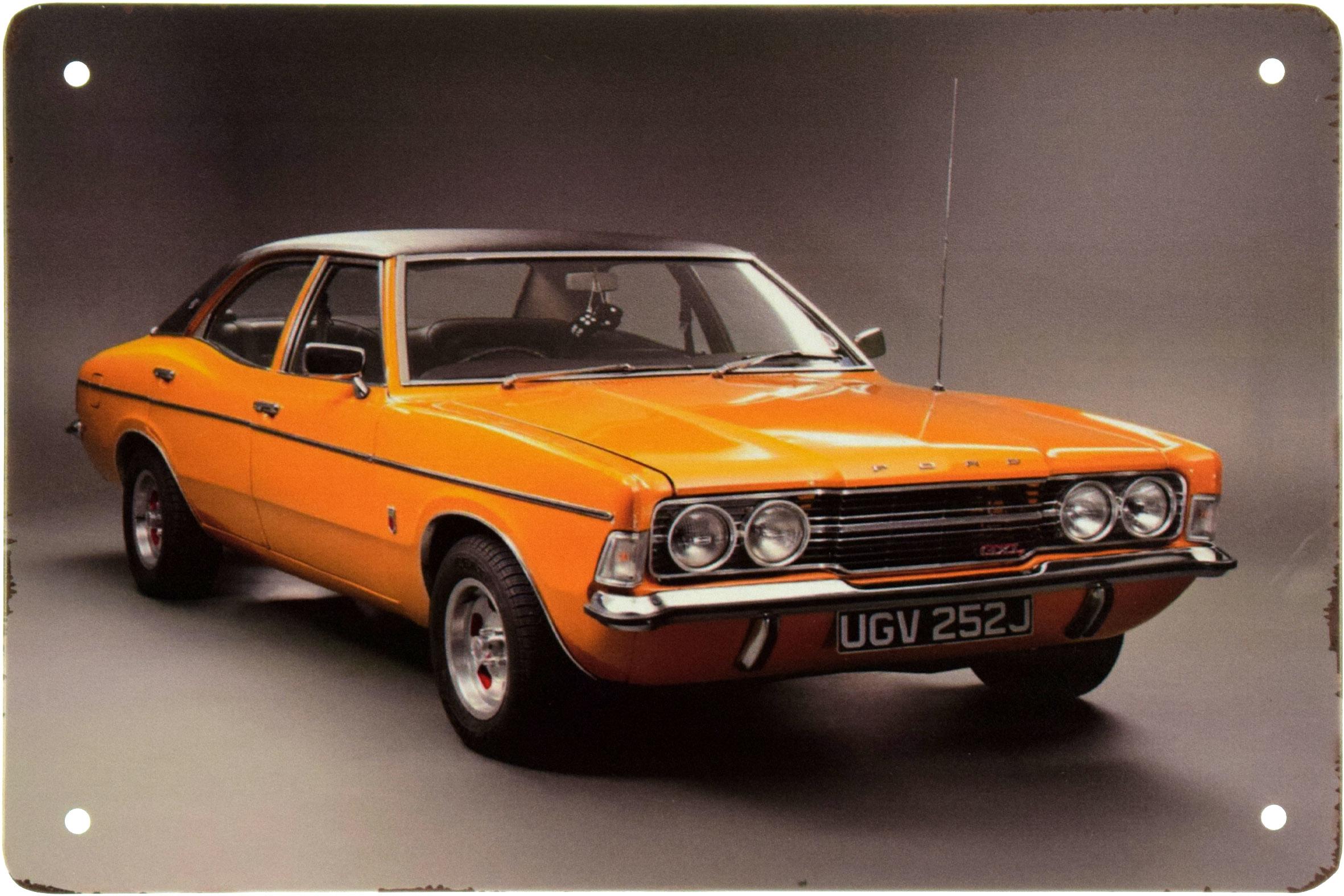 Табличка металлическая Ford Cortina 1971 20x30 см