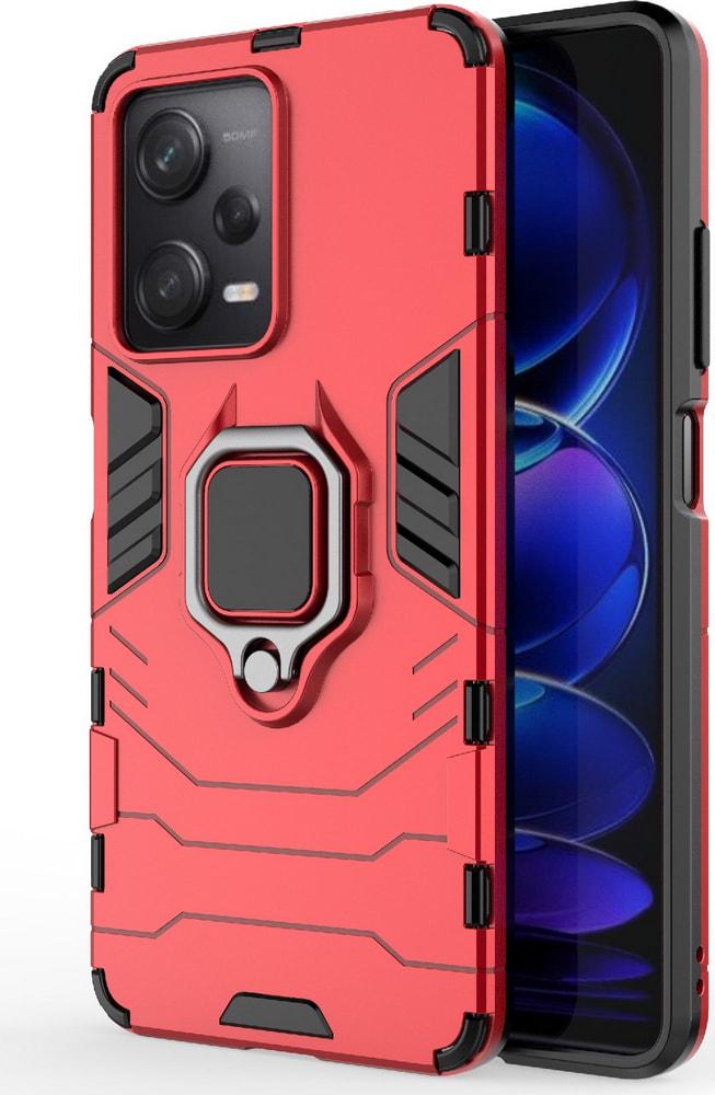 Противоударный чехол Xiaomi Redmi Note 12 Pro 5G (подставка кольцо) Red (34238-2D)