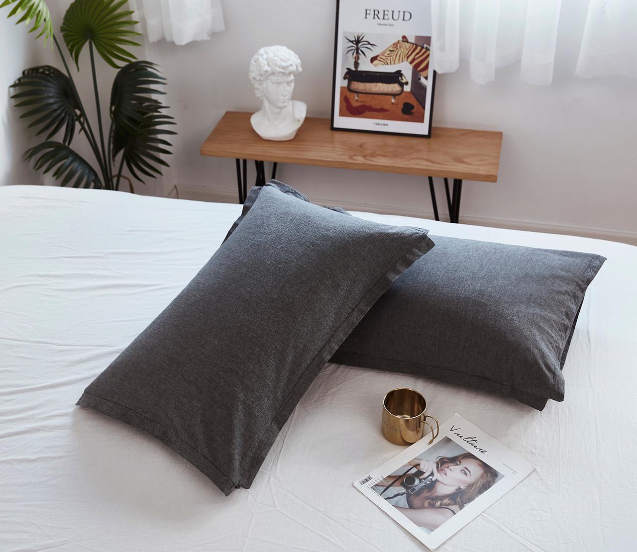 Комплект постельного белья Love You вареный хлопок евро 200x220 см Белый (62022) - фото 2