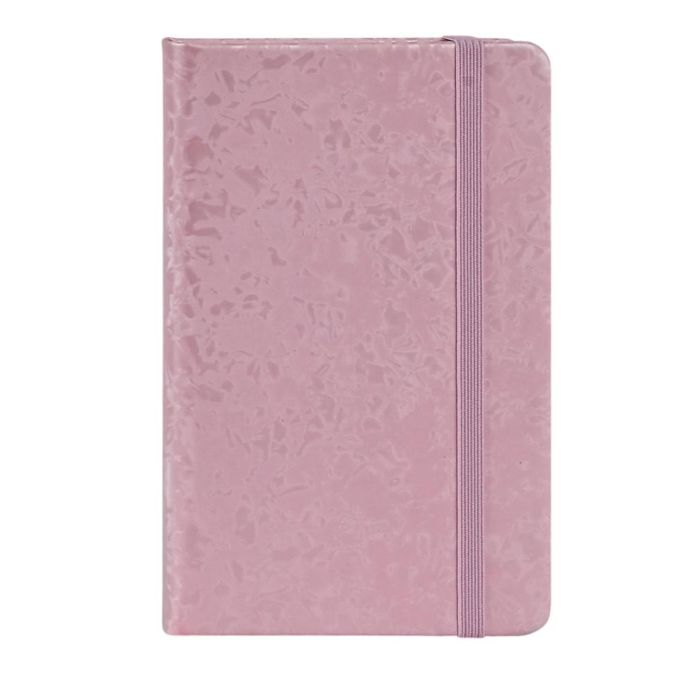 Блокнот на резинке Stenson Spots 80 листов А6 в линию Розовый (WW01505ST)