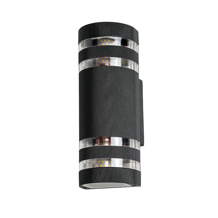 Бра уличное с алюминиевым корпусом на 2 лампы 7672025-2 BK Черный