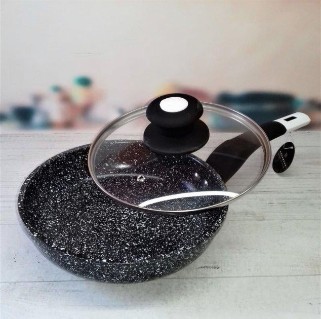 Сковорода Edenberg с крышкой и гранитным антипригарным покрытием 28 см (EB-4136) - фото 7