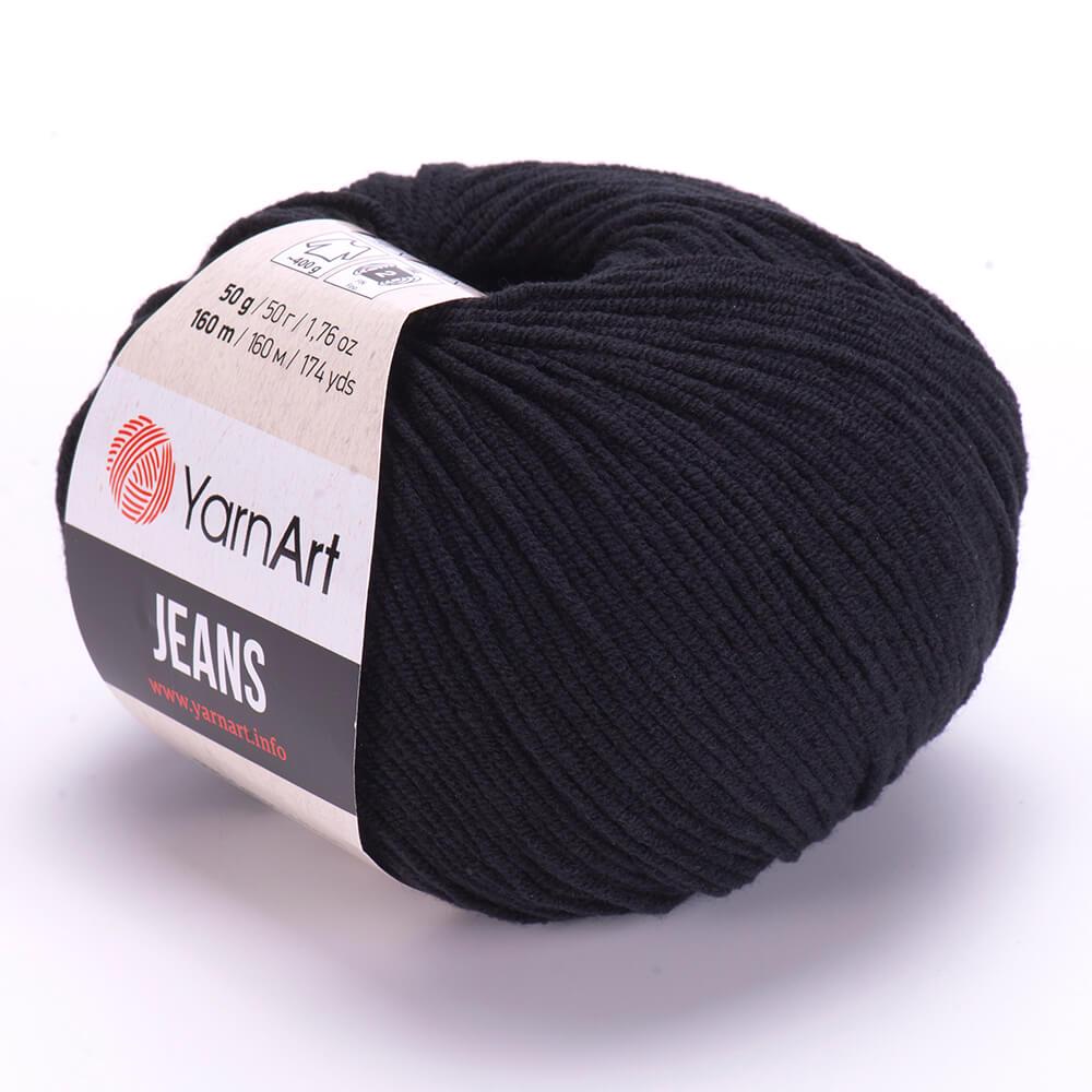 Пряжа YarnArt Jeans 53 черный (2317)