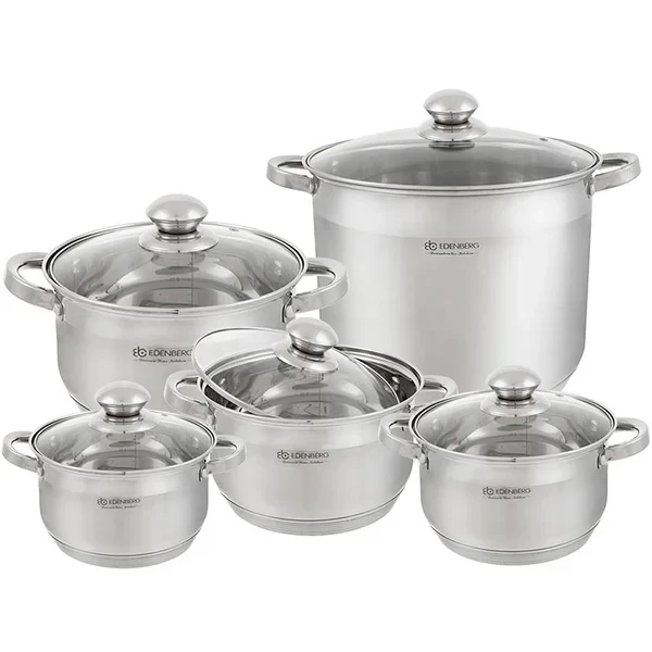 Набір каструль Edenberg EB-4019 10 пр. Набір каструль Edenberg EB-4019 10 пр.