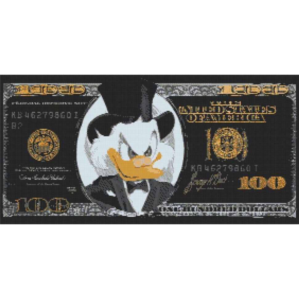 Алмазная мозаика ORIGAMI Скрудж Макдак доллар черный 40х80 см (OD3287)